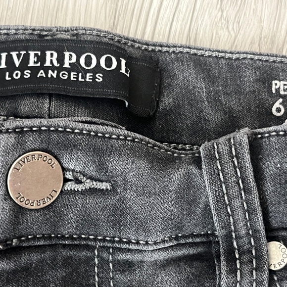 Liver Pool LA Women's The High Rise Ankle Jeans, Gray, Size 6 Petite - Picture 3 of 13